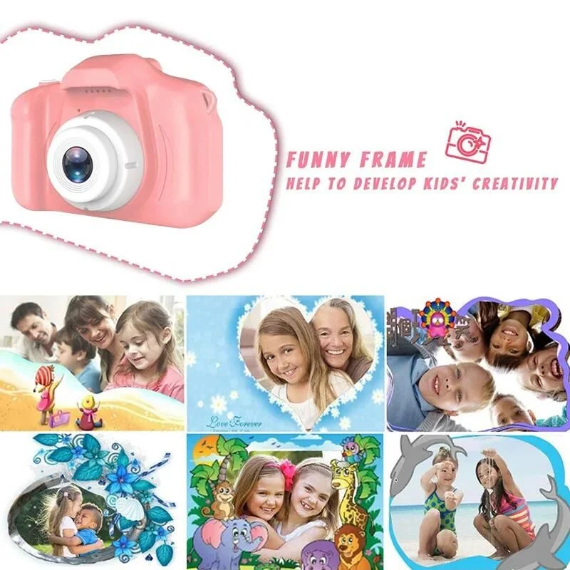 Torima CMR 7 Pembe Mini 1080p Hd Çocuk Kamera Dijital Fotoğraf Makinesi 2-0 Inç Ekran